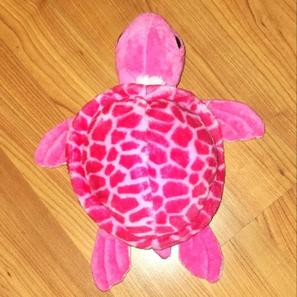 Animal Print Pink Sea Turtle Plush EUC